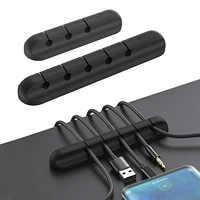 cable management cord organizer clips silicone self adhesive for desktop usb charging cable nightstand power cord mouse