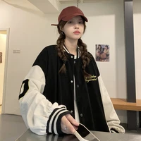 sports casual jacket womens 2021 spring and autumn new small american retro baseball uniform trend
