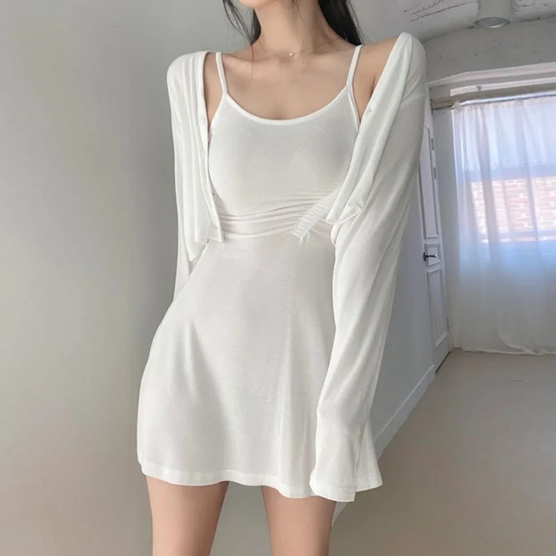 

Женское платье, костюм из 2 предметов, осеннее платье 2021, облегающие высокоэластичные сексуальные платья мини с длинным рукавом, бандажные п...