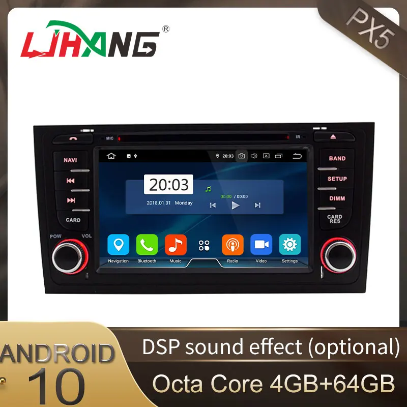 

LJHANG 2 Din Android 10 Car DVD Player For AUDI A6 S6 RS6 1997-2004 GPS Navi Multimedia Car Radio WIFI Video Stereo Headunit RDS