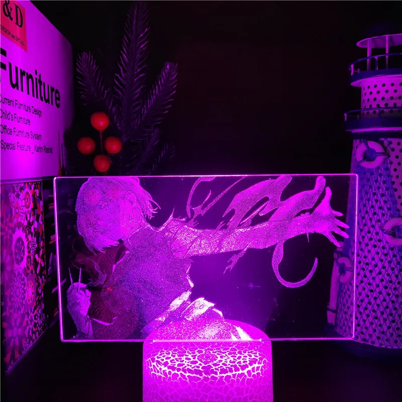 Фигурка кугисаки нобары из юютсу кайсена 3D Аниме лампа светодиодный
