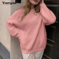 new soft knitted cashmere women sweaters 2021 new winter loose solid thick female pullovers warm basic ladies knitwear jumper