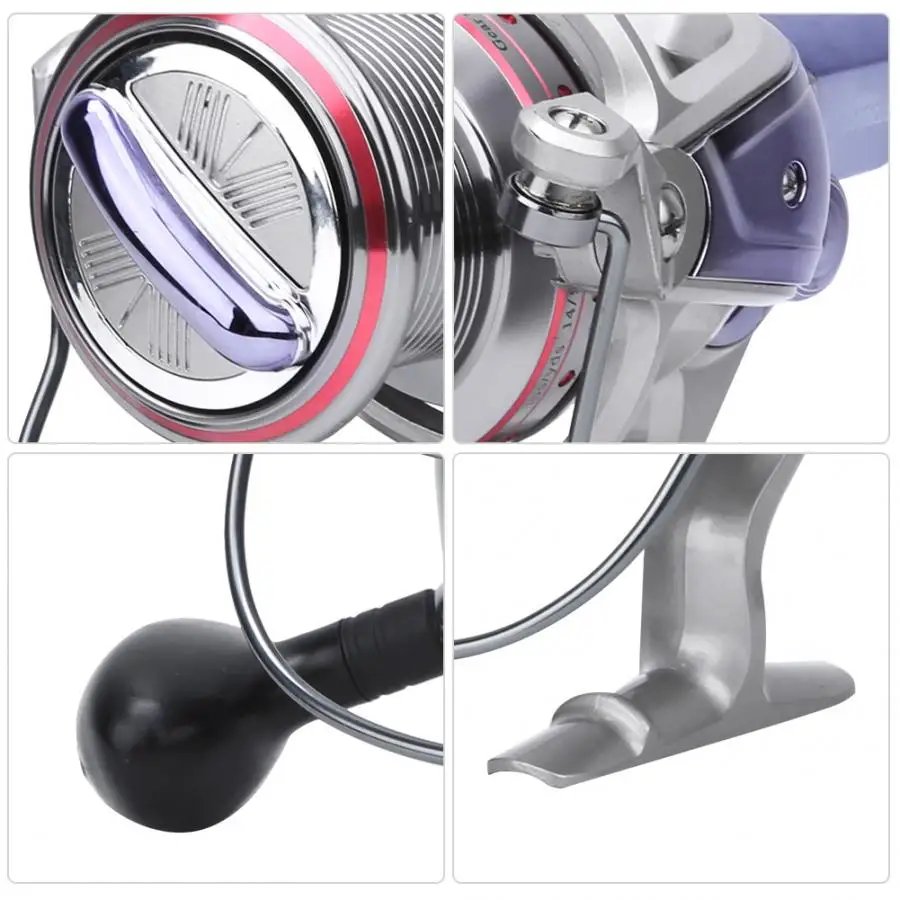 Рыболовная катушка с длинным стержнем 13 + 1 металлическая для заброса приманки в