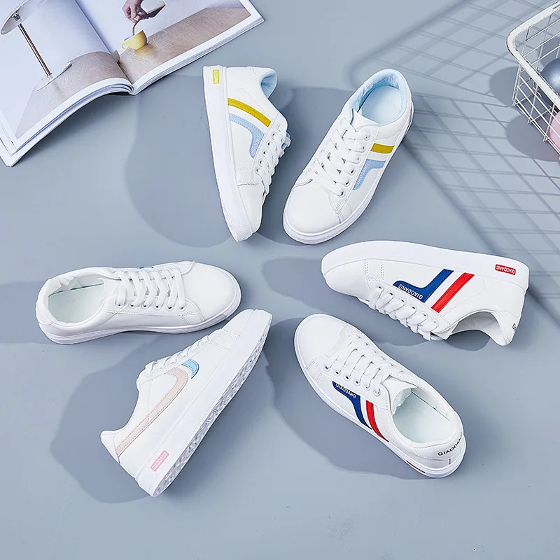 

2021 new women's sports shoes PU women's casual shoes outdoor running shoes fashion women board shoes all-match women sneakers