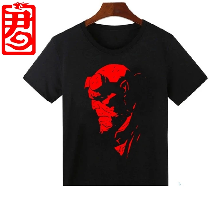 Классная комиксная футболка HELLBOY унисекс с изображением талии крови звонка