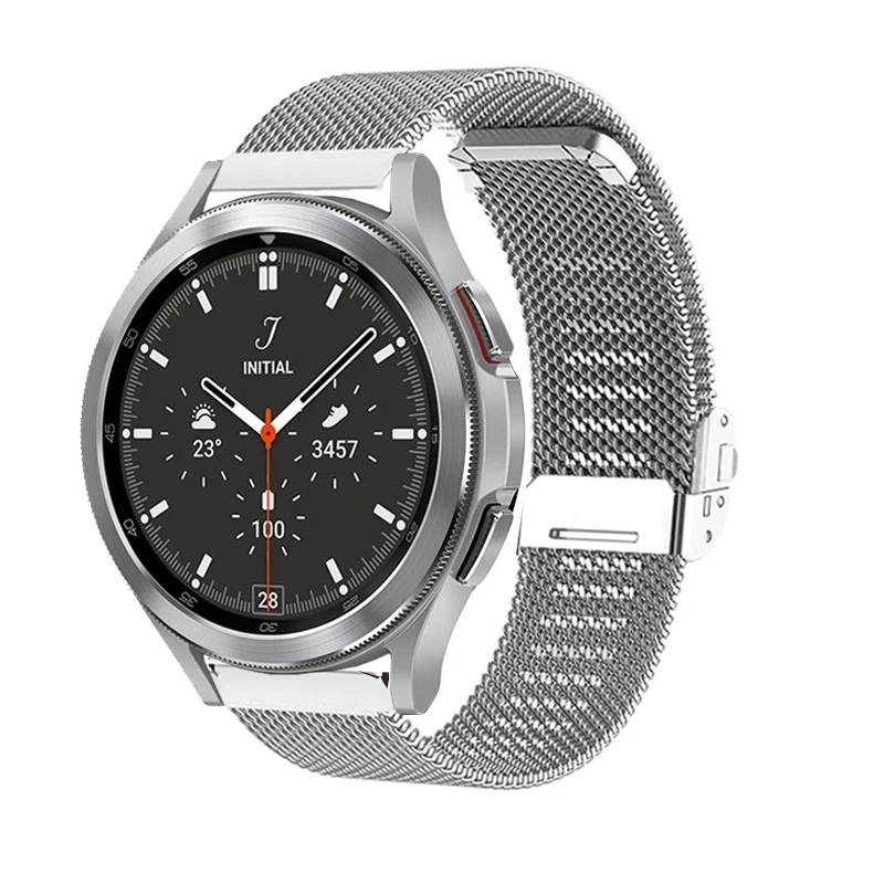 Milanese strap for Samsung Galaxy Watch 3/Huawei Watch GT2/Amazfit GTR Metal Butterfly buckle wristband for 22mm 20mm watch band