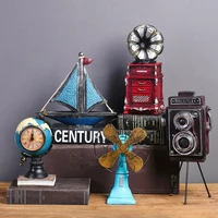 vintage style figurines radiocamera miniature sculpture cafe bar decoration retro home decoration accessories resin crafts gift