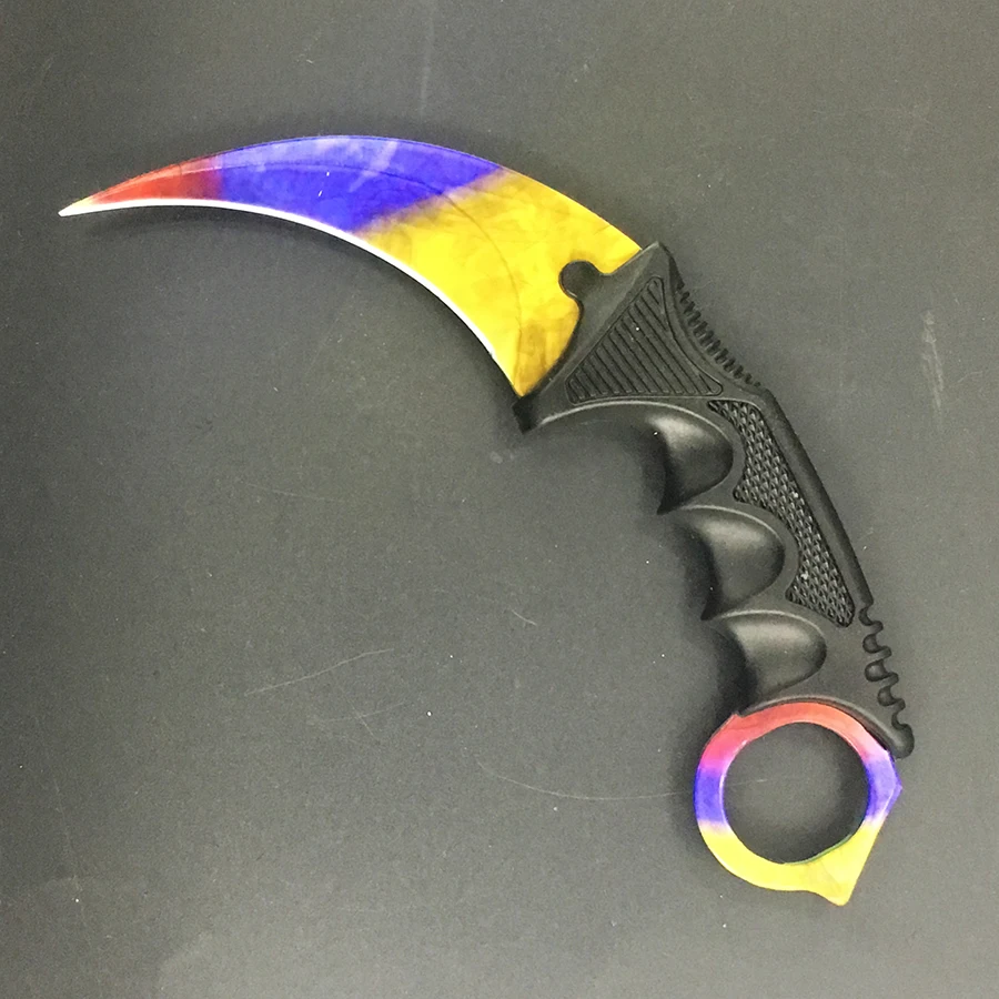 Cuchillo táctico de supervivencia CS GO Karambit, cuchillo de acero inoxidable para acampar, caza, contraataque, juegos, regalo