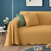 sofa cover fabric anti slip lazy sofa towel solid color all inclusive sofa cover two seat sofa cushion cover cotton slipcover