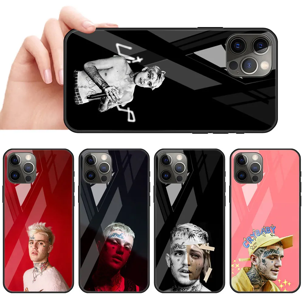 

Lil Peep Glass Cell Phone Case For iPhone 11 12 Mini 13 Pro Max 7 8 Plus X XR XS 6 6s SE 2020 Cover Coque