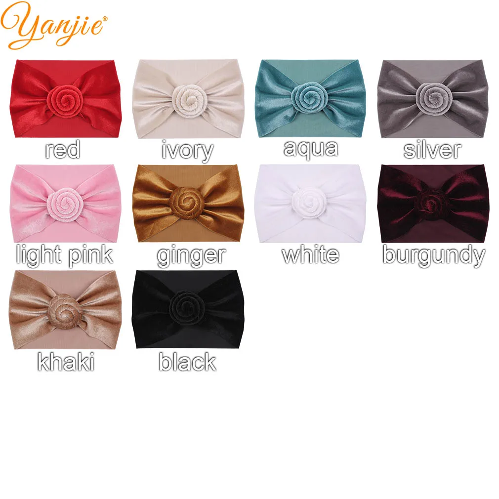 Solid Soft Velvet Turban For Girls Headband Spring 2020 Ball Head Wrap Kids Hair Bands Accessories |