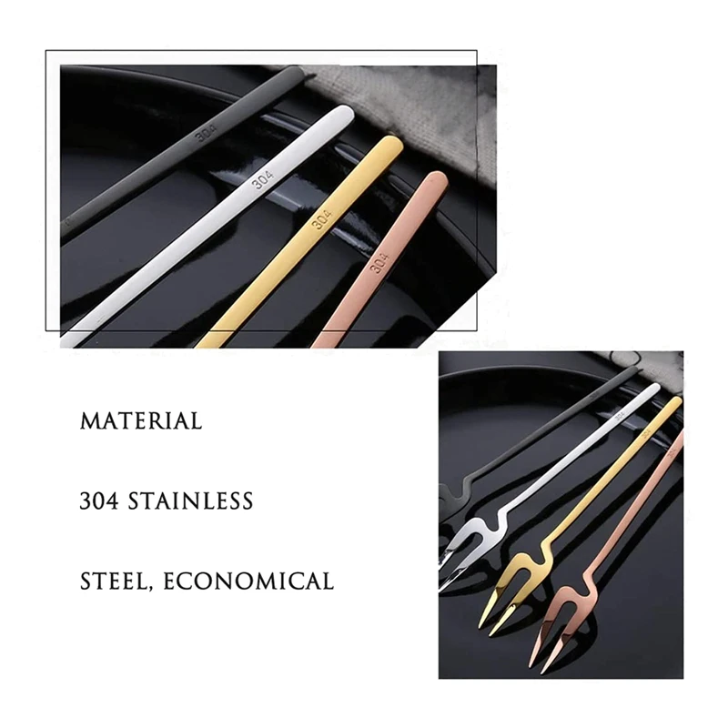 

8 Pcs Stainless Steel Spoon Fork Retro Coffee Sugar Dessert Cake Ice Cream Spoons Mixing Spoon Fork Set,Colorful