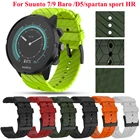 Сменный силиконовый ремешок для умных часов 24 мм, ремешки для Suunto 7 D5, браслет на запястье Suunto 9 Spartan Sport, наручные часы
