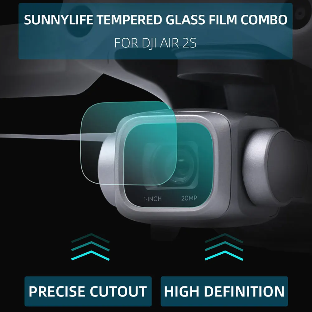 

2PCS Mavic Air 2S Camera Lens Protective Film HD Tempered Glass Film Lens Screen Protector For DJI Mavic Air 2S Drone Accessorie