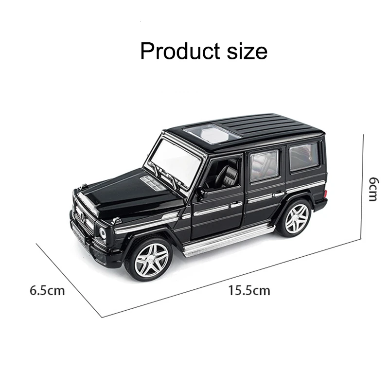 1/32 16 см плавление моделирование Mercedes G 65 AMG звук и свет задний черный сплав игрушка