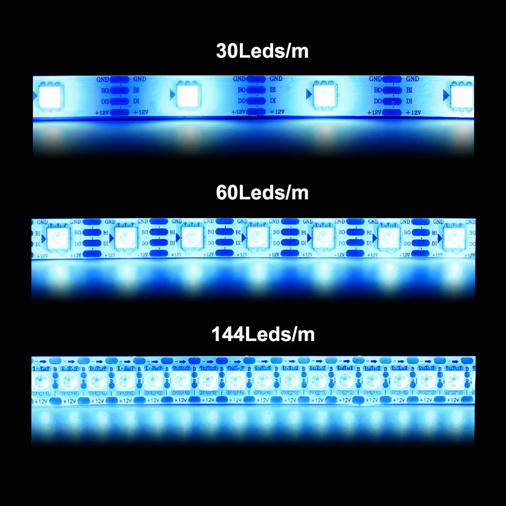 Светодиодная RGB лента WS2811 WS2812B WS2813 WS2815 индивидуально Адресуемая 30/60/144