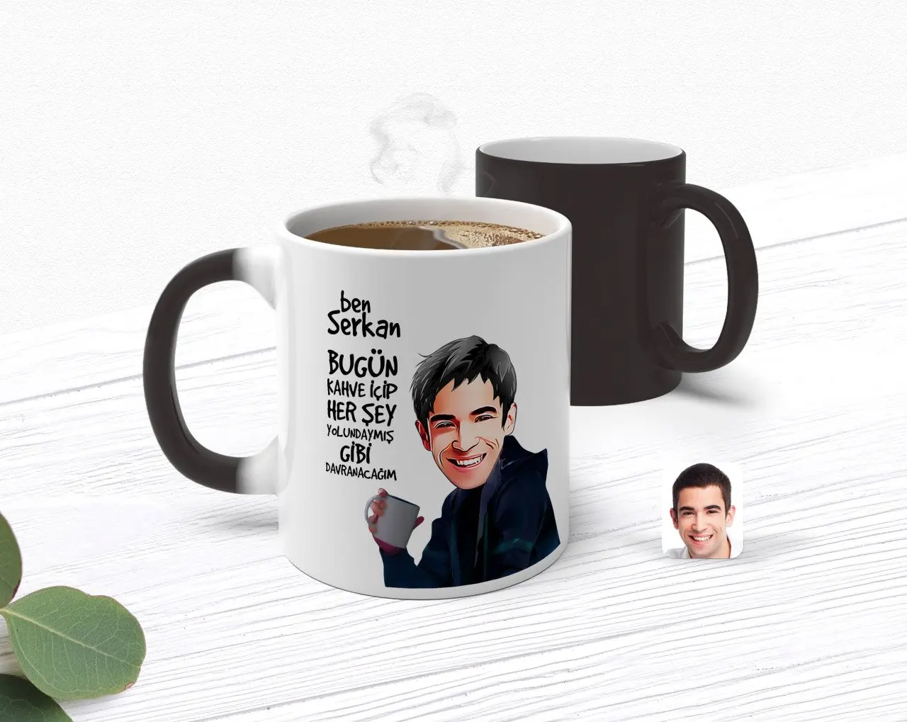 

Персонализированная Мужская кружка Yolundaymış как карикатура Magic Mug Bardak-4