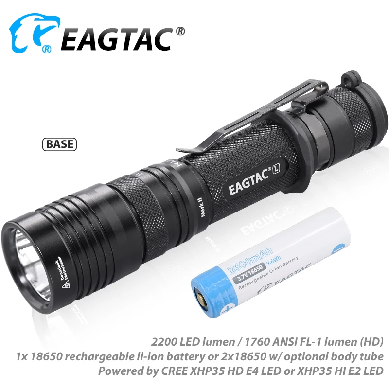 Супер Мощный тактический светодиодный фонарик EAGTAC T25LR 2200 люмен SFT40 USB