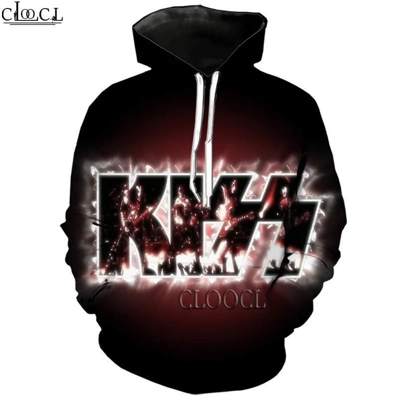 

HX 2020 New Hip Hop Rock Metal Kiss Band 3D Print Harajuku Men Women Hoodies Casual Streetwear Hoody Pullover Drop Shipping