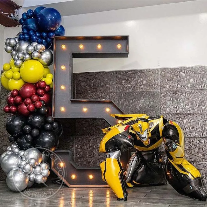 

144pcs Black luminous blue lemon yellow pearl wine red silver Balloons Arch Kit Wedding Decoration Birthday Party Decor Supplie