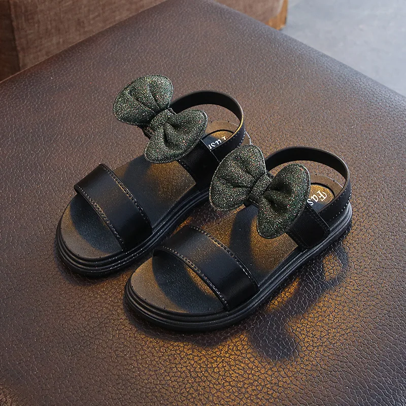 Детские сандалии с бантом пляжная обувь для девочек юбка принцессы начинающих