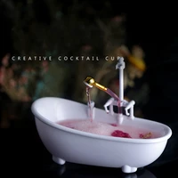 white bathtub creative cocktail drink cup milkshake beer cold drink personality spray water container bar club decorations