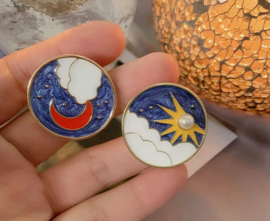 Пара облаков открытие день Брошь Капля масло кориандр нежный простой пальто