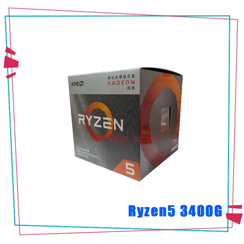 Процессор AMD Ryzen 5 3400G R5 3400G 3,7 GHz четырехъядерный Восьмиядерный процессор 65W процессор YD3400C5M4MFH разъем AM4 с охлаждающим вентилятором