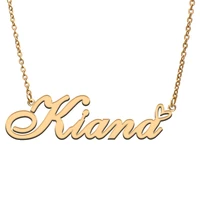 love heart kiana name necklace for women stainless steel gold silver nameplate pendant femme mother child girls gift