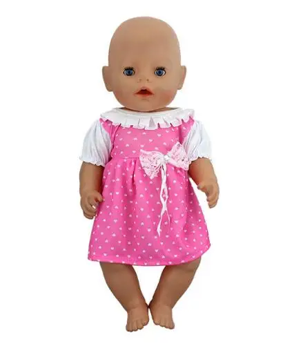 

New Fashion dress Doll Clothes Fit For 43cm baby Doll clothes reborn Doll Accessories
