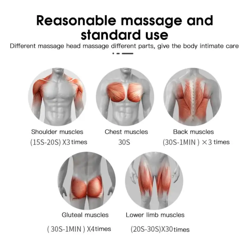 

New Heating Relaxing Therapy Massage Fascia Gun Percussion Massager Muscle Vibration For Body Massage Relax Fitness Hot