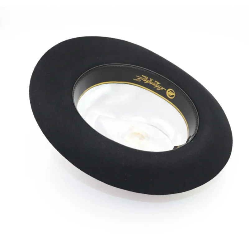 Lady 100% Wool Derby Fedoras Cap Felt Billycock Hats Winter Fashion Bowler Hat Fedora Trilby New Feather B-8130 | Аксессуары для