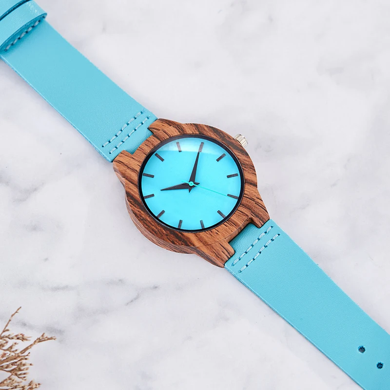 Часы наручные кварцевые с ремешком из натурального дерева 3 вида|Женские часы| |