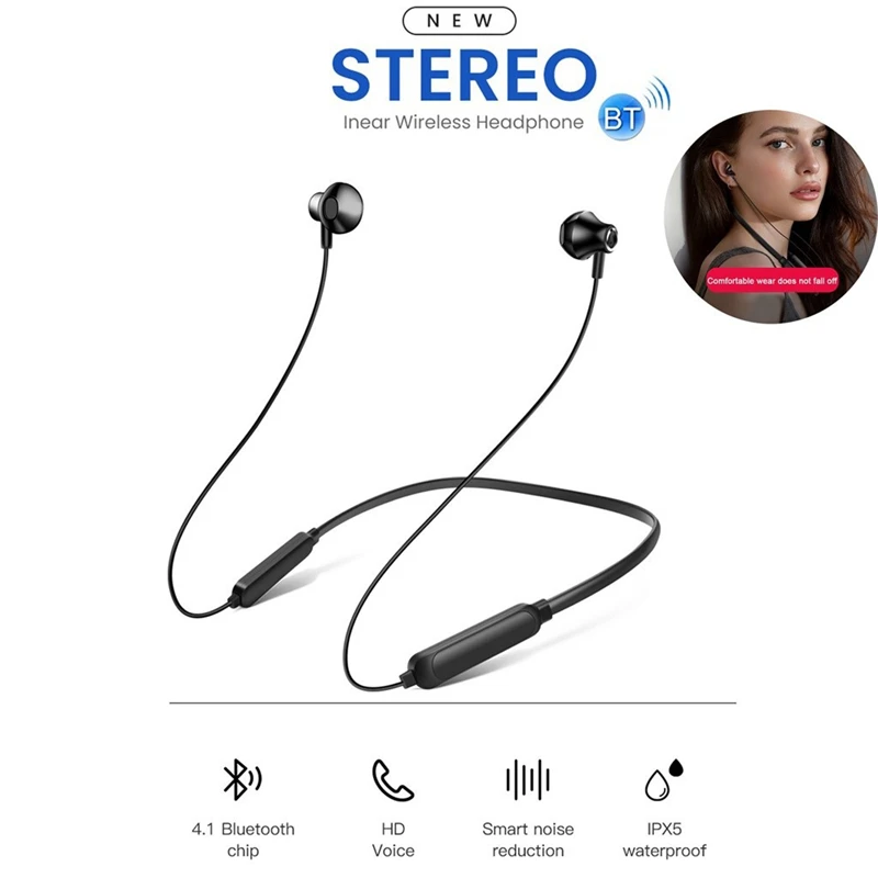 Bluetooth V4.2 наушники Беспроводная гарнитура с микрофоном G02 портативные hifi