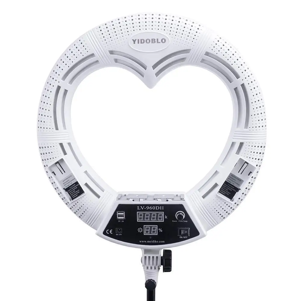 

Yidoblo LV-960DII 96W Ring Light with Tripod 18inch Lamp Studio Photo Lighting White Yellow for Video Vlog Make-up Live Show