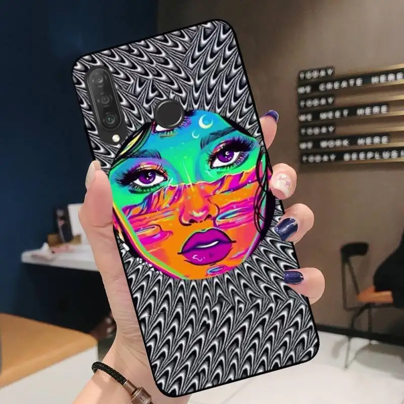 

Colourful Psychedelic Trippy Art Phone Case For Huawei P20 30 40 Pro Mate 20 30 40 Pro Honor 9x 10 30lite Y62019