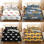 Комплект постельного белья oentyo с изображением таксы из мультфильма, симпатичный пододеяльник с собачкой, постельное белье с принтом для домашних животных, постельное белье для детей