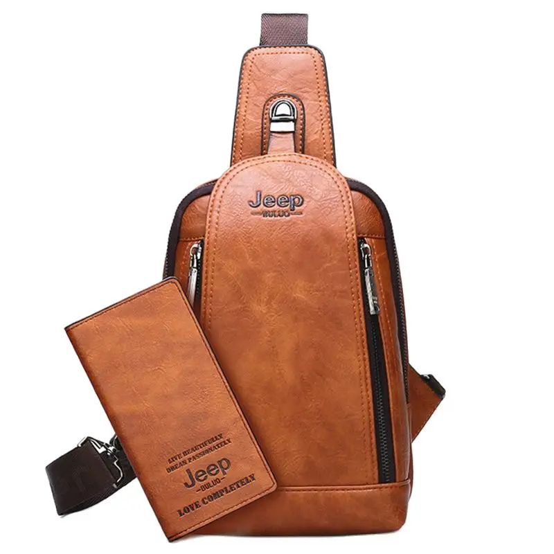 

2022 Brand Travel Hiking Messenger Shoulder Bags Men's Large Capacity Sling Crossbody Bag Solid Men Leather Bag