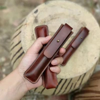 genuine leather lamy fountain pen bag luxury top layer cowhide pens case single holder office school supplies