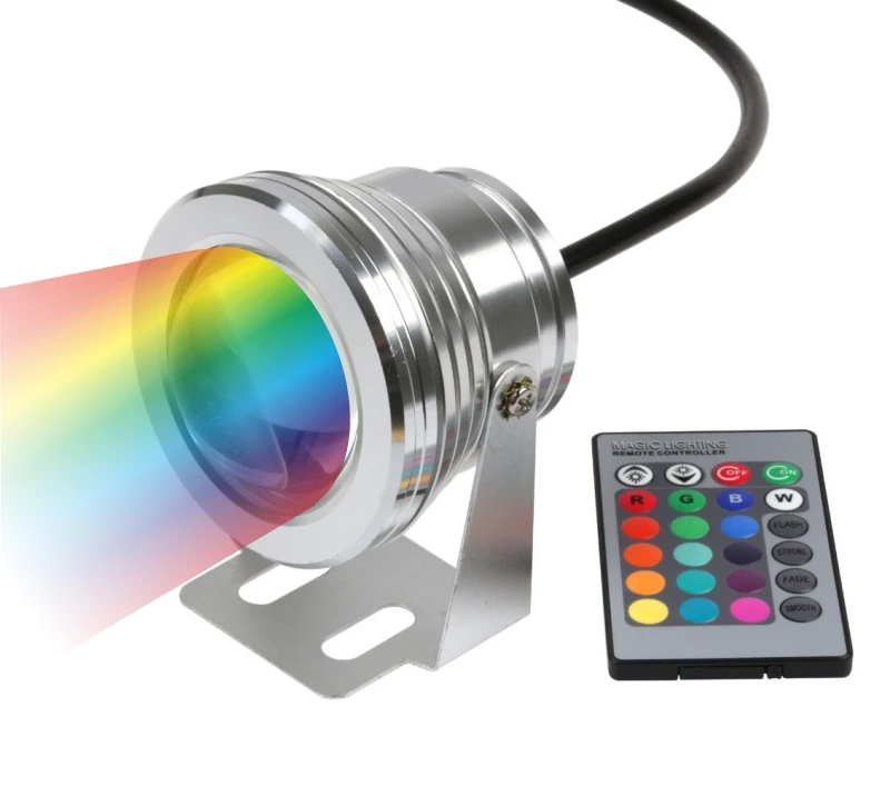 LED RGB под водой свет фонтана водонепроницаемый IP67 10 Вт AC/DC12V Пруд бассейн лампочка