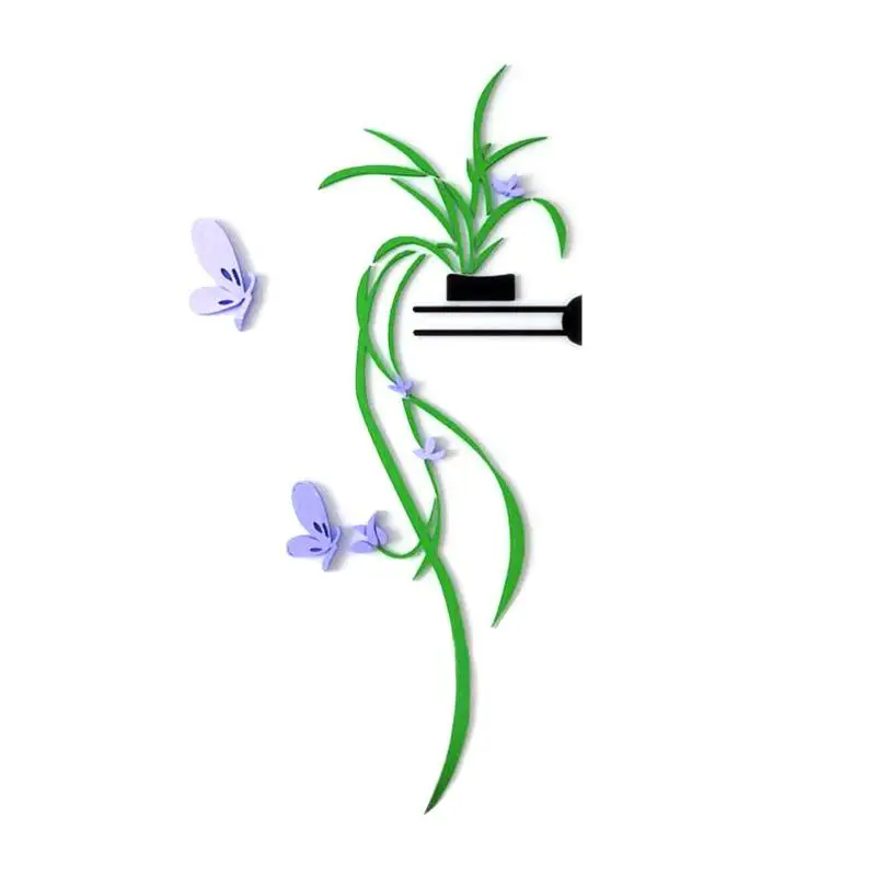 DIY Vase Flower Tree Crystal Arcylic 3D Wall Stickers Decal Home Decor | Дом и сад