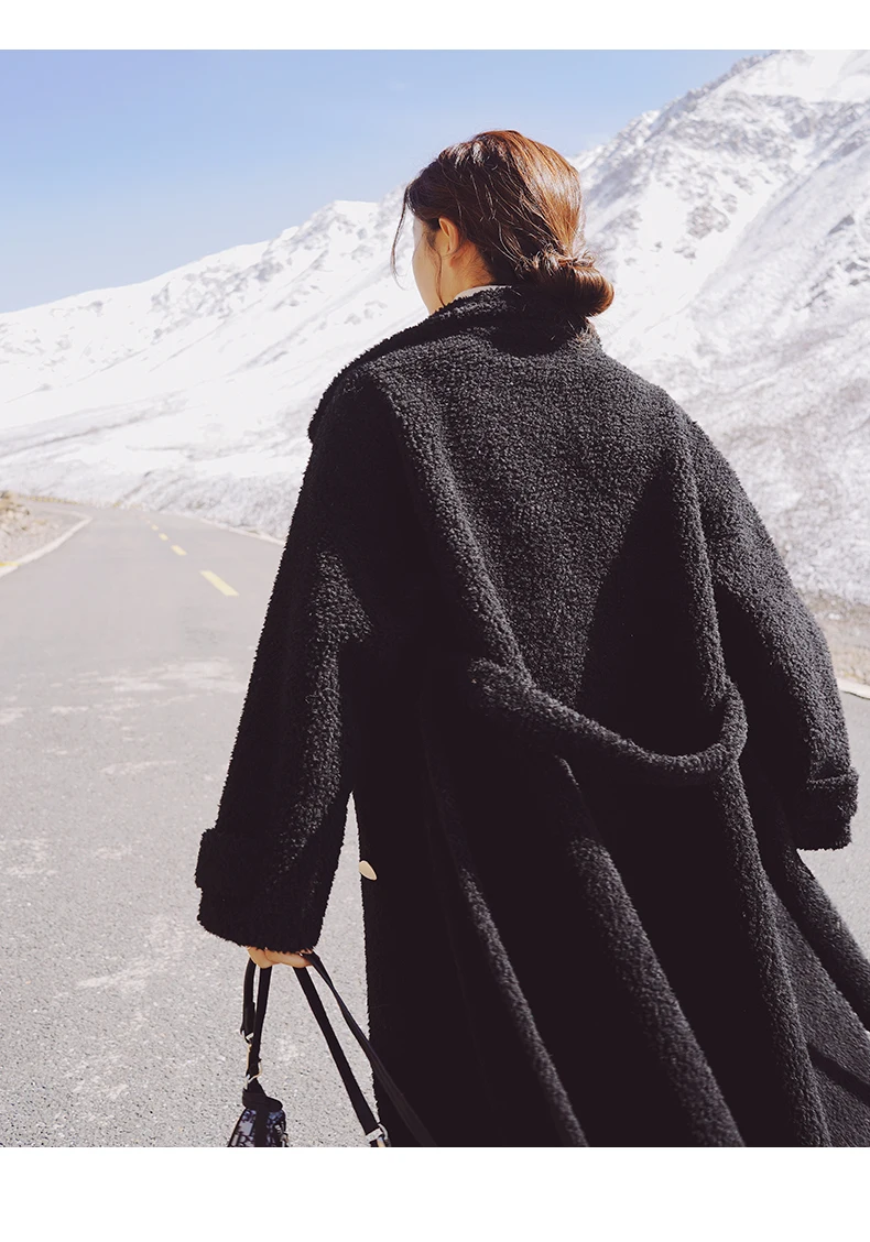 

Winter Clothes Women Fashion Long Faux Fur Coat Loose Casual Warm Overcoat Ladies Elegant Plus Size Black Plush Jacket Parkas