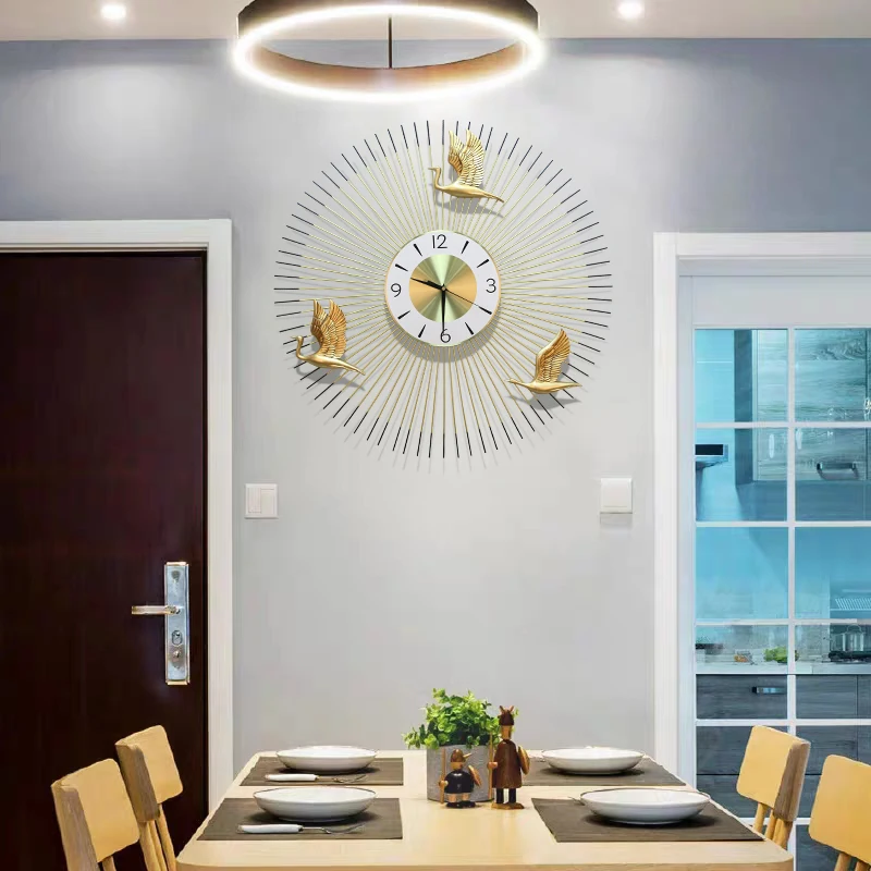 Роскошные бесшумные настенные часы современного дизайна большие металлические