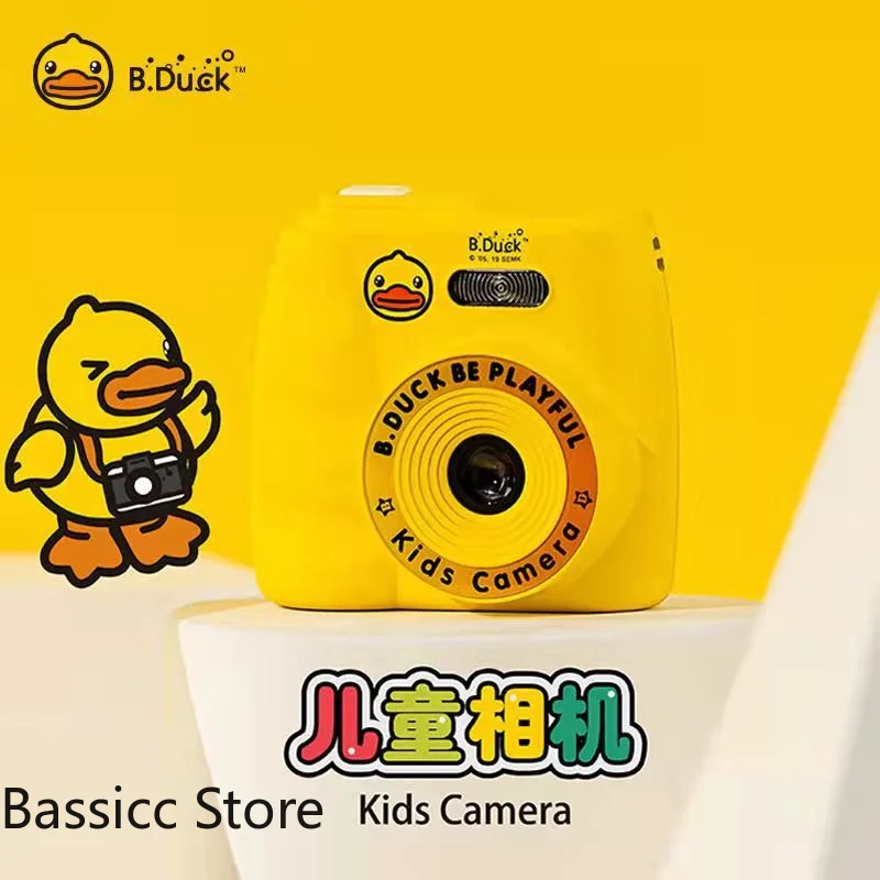

B.Duck kid's Digital Camera 1200W Pixel HD yellow duck cartoon SLR camera toy for Children