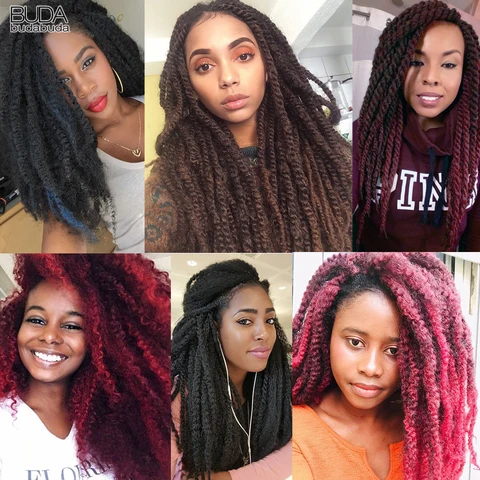 Синтетические волосы Budabudabuda марли косички 18 дюймов