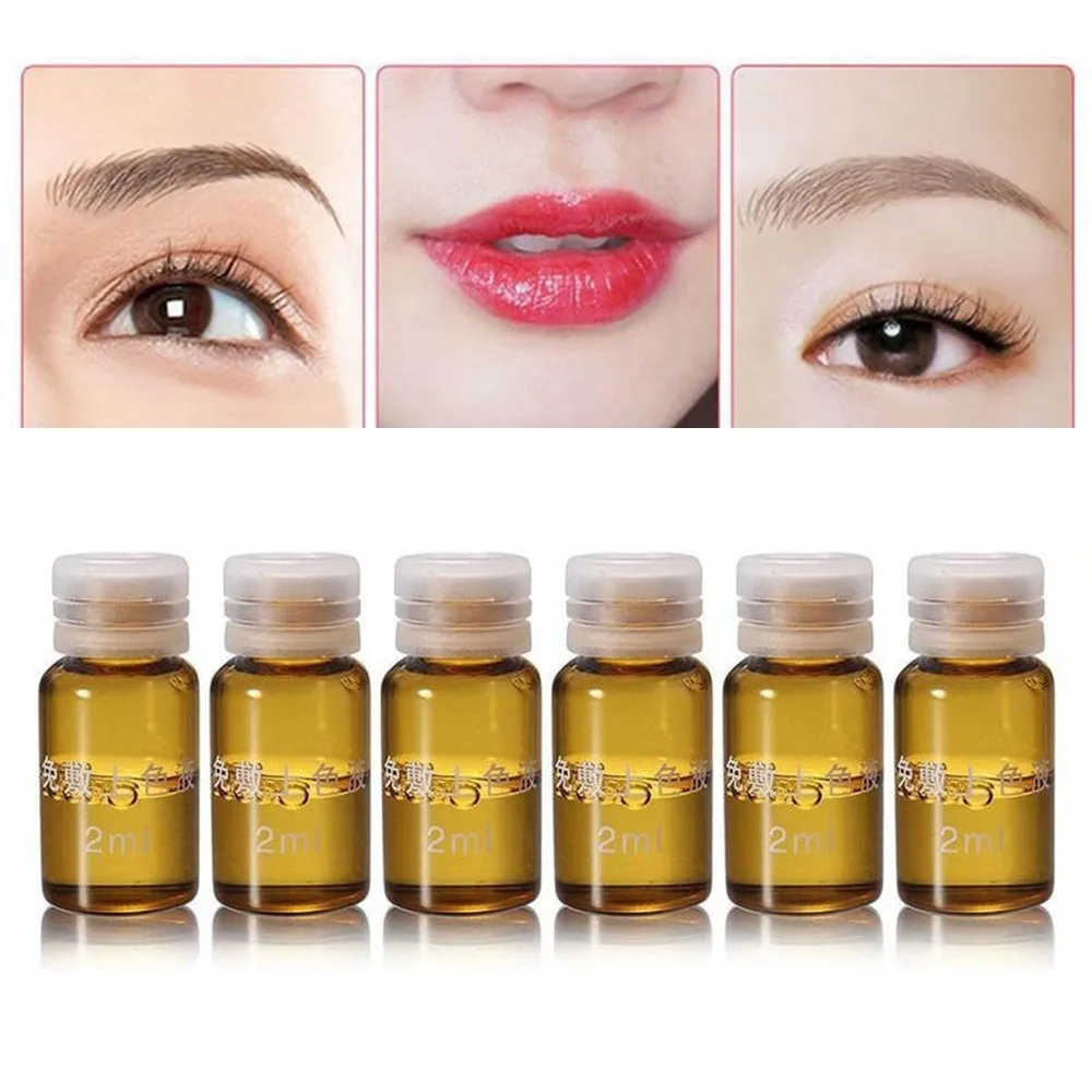 Hot 6 Bottles Eyebrow Lips Tattoo Microblading Effective Anesthetic Numbing Permanent Body Art Makeup Supplies Accessories | Красота и