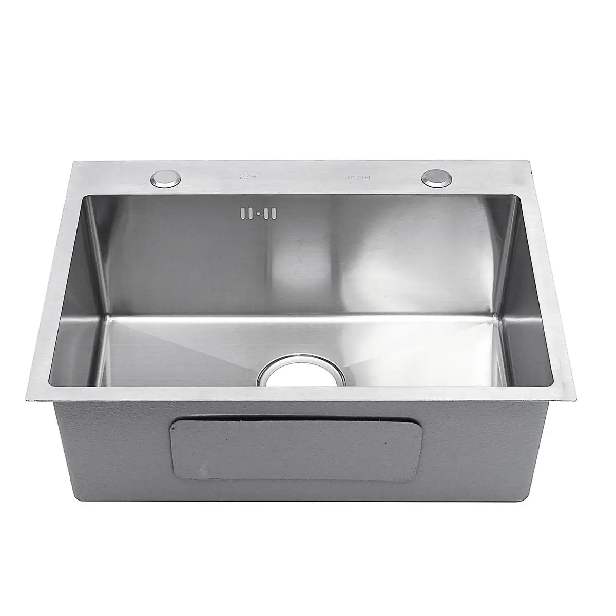 Горячая кухонная раковина из нержавеющей стали с одним слотом для посуды 62*42 см