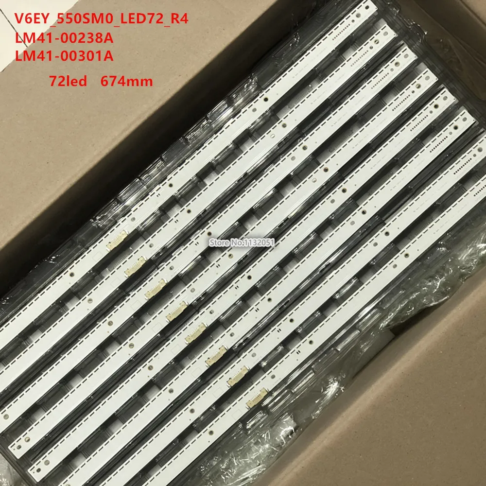 

New 72LED 674mm LED backlight for Sam sung UE55K5510AK UA55K6300 BN96-39508A 39509A LM41-00238A 00301A V6EY_550SM0_LED72_R4