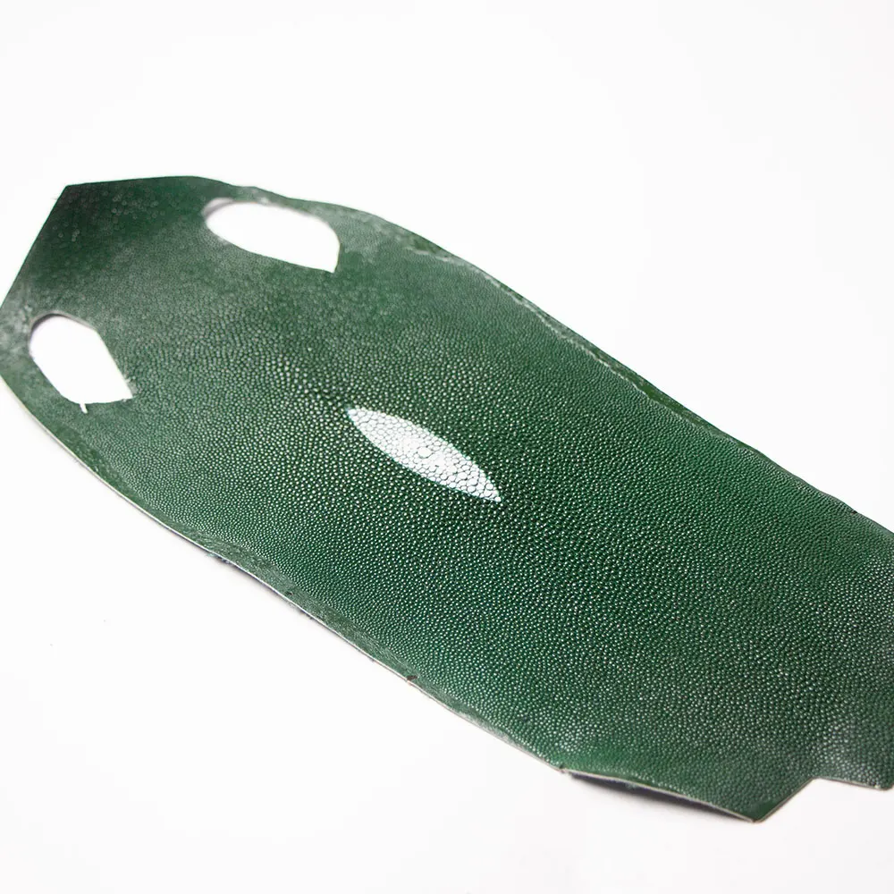 Натуральная кожа ската Junetree Большая зеленая рыбья кожа|Натуральная кожа| |