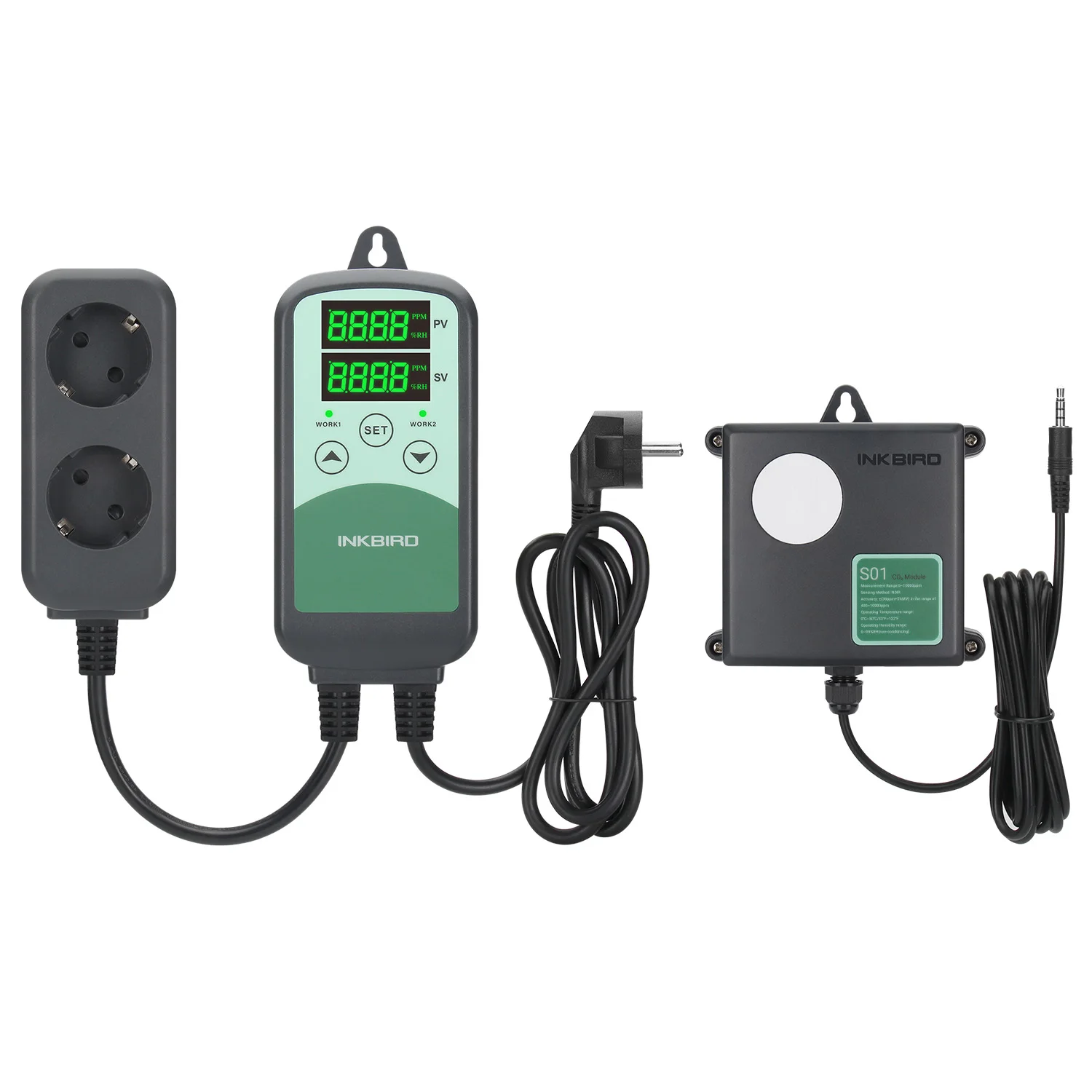 

Inkbird Plug-n-Play Programmable CO2 Controller and Monitor for Agricultural and Livestock Industries, Greenhouses, Industry